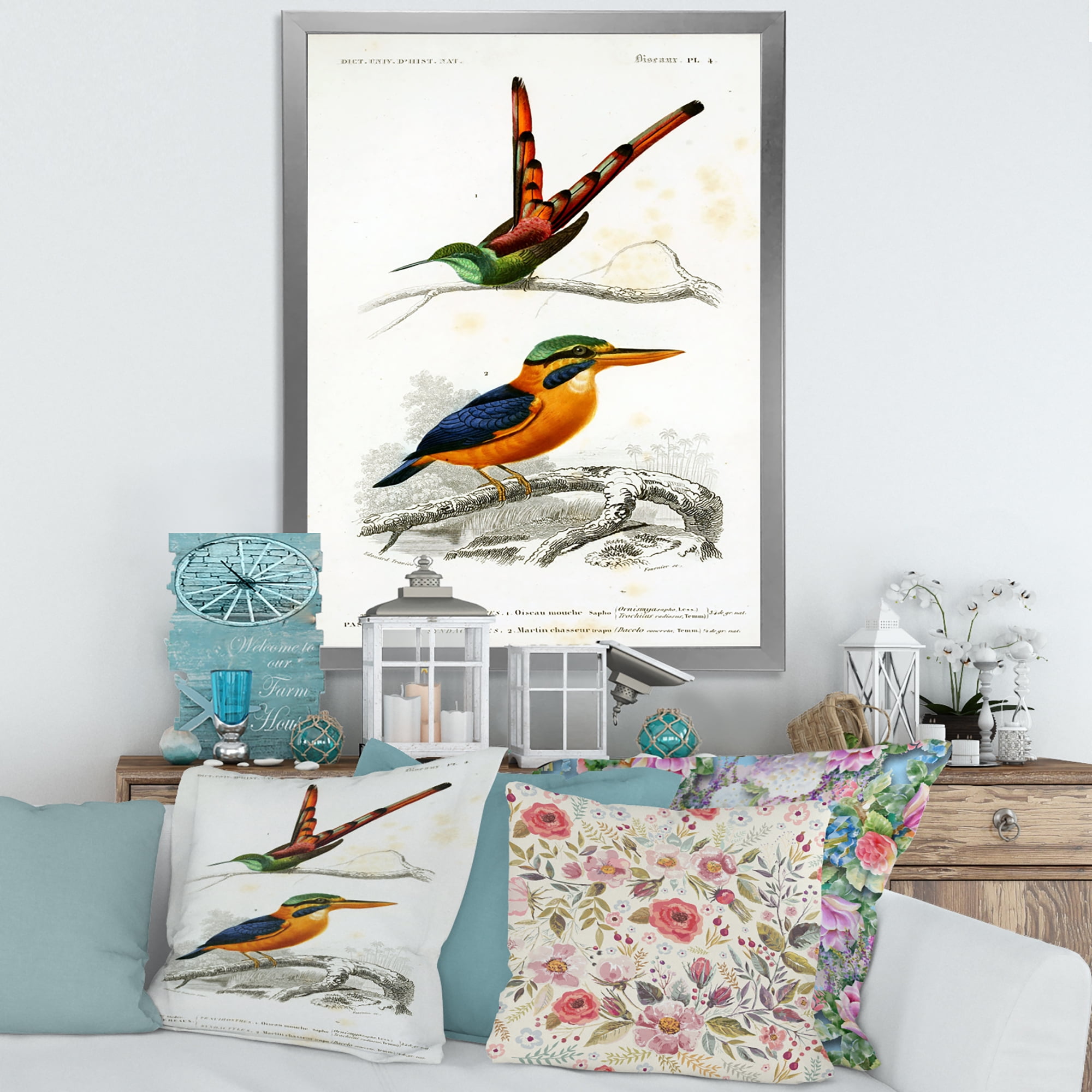 Designart 'Ancient Bird I' Traditional Framed Art Print