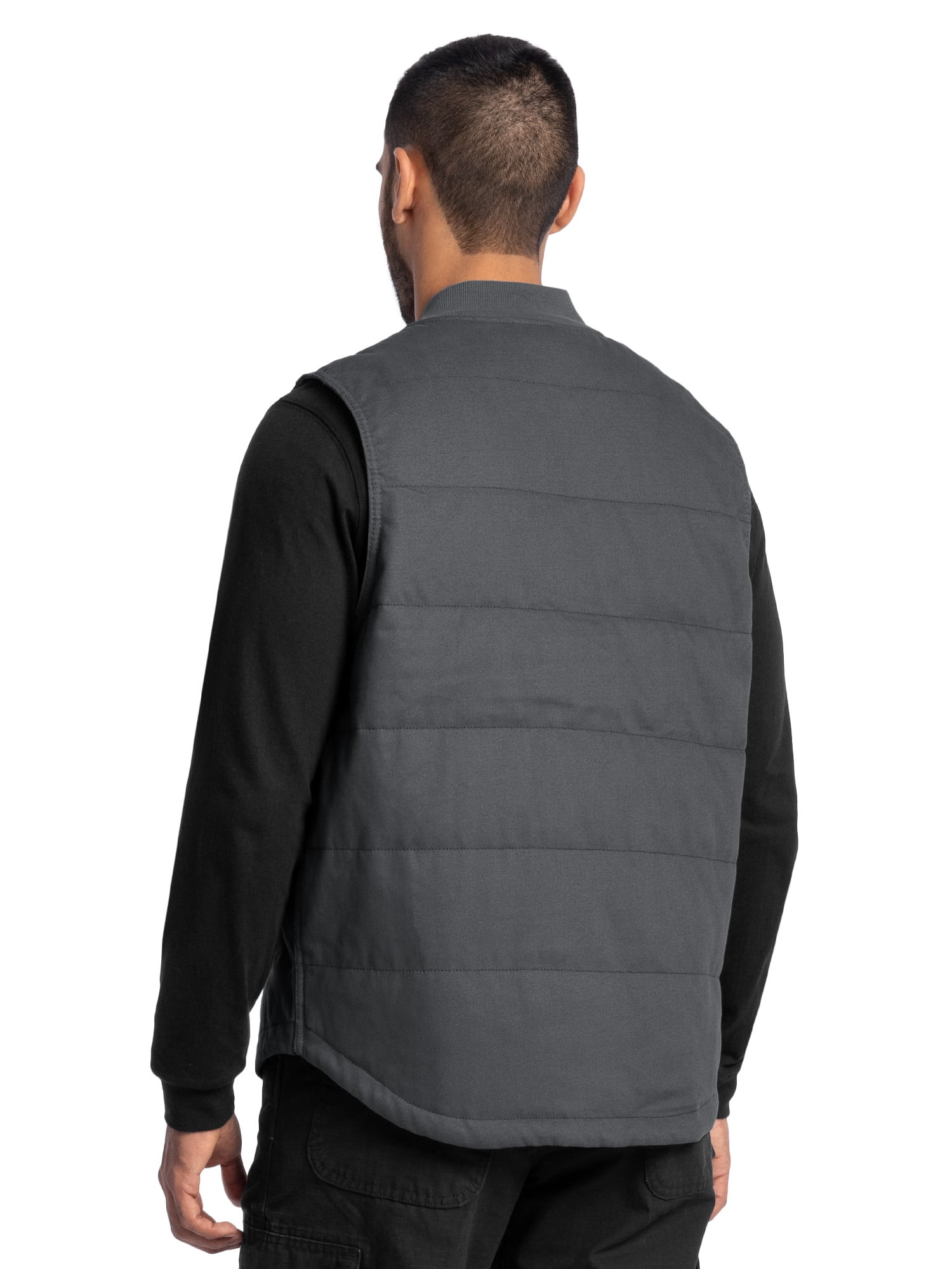 Wrangler Workwear Men's Quilted Duck Work Vest, Size Small to 3XL (Men's and Big Men's)