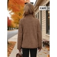 thumbnail image 5 of Usaibhir Girls Fleece Jacket Sherpa Fall Winter Full Zip Fuzzy Coat Outwear with Pockets 5-14T, 5 of 8