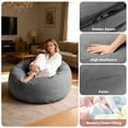 thumbnail image 4 of VENTOPYR 3-in-1 Bean Bag Chair,Convertible Bean Bag from Chair to Mattress, 4 of 8