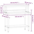 thumbnail image 2 of vidaXL Kitchen Work Table with Overshelf 43.3"x21.7"x47.2" Stainless Steel, 2 of 6