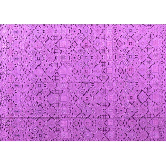 Ahgly Company Indoor Rectangle Abstract Purple Modern Area Rugs, 8' x 12'