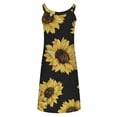 thumbnail image 6 of TIANEK Women Dresses Sleeveless Floral Mini Sun Dress Pleated Lace-up Tank Dress Short Dresses for Women 2024, 6 of 6