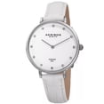 thumbnail image 2 of Women's Quartz Diamond Interchangeable Leather White Strap Watch, 2 of 6