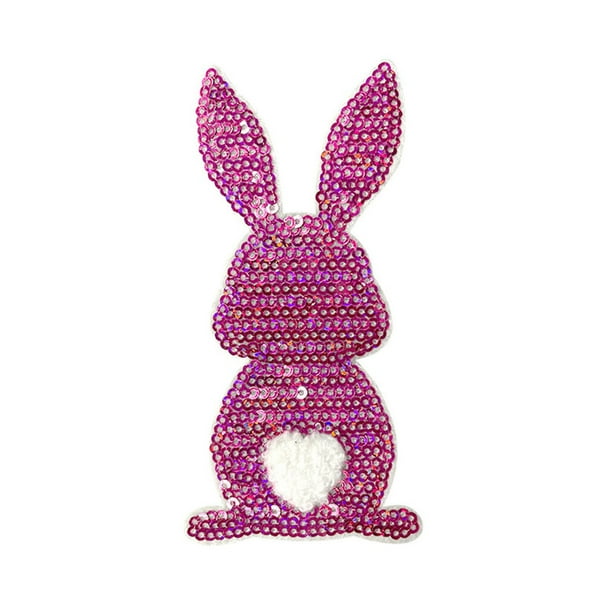 Parche de lazo de lentejuelas termoadhesivo de 6 x 6 cm, aplique bordado con purpurina para sudaderas, chaquetas, vaqueros, bolsos, decoración de telas, accesorios de manualidades para mujeres y