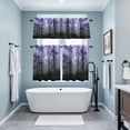 thumbnail image 3 of Purple Forest Kitchen Curtains Sets for Windows 36 Inch Length, Vintage Foggy Woods Tree Rod Pocket Window Treatments Tier Curtains and Valances Set for Bedroom/Bathroom, 3 of 8
