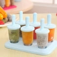 thumbnail image 7 of SPRING PARK 6 Cell Plastic Popsicle Molds Easy-Release Popsicle Maker Molds Ice Pop Molds Homemade Popsicle Ice Pop Maker, 7 of 7