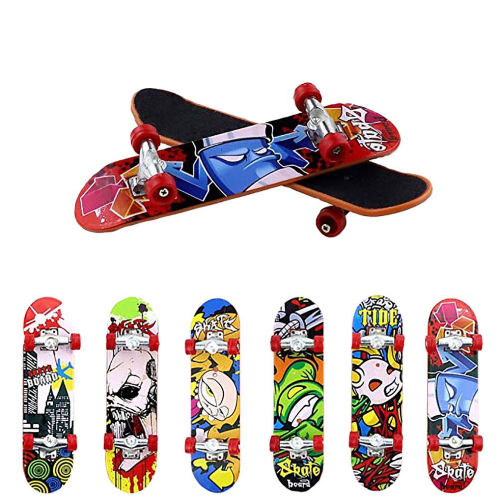 manière 12 Pcs Random Color Finger Skateboards Alloy Exquisite New Innovative Toy Professional Mini Fingerboards Creative Fingertips Movement Frosted Skateboard for Kids Birthday Gifts 