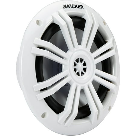 KICKER - 6-1/2" 2-Way Marine Speakers with Polypropylene Cones (Pair) - White