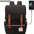 thumbnail image 5 of Upgrade Your Style & Functionality: Vintage Nylon Notebook Backpack w/ USB Charging Port, 5 of 5