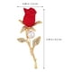 thumbnail image 3 of KAKOWELY Broche de rosa, broche de diamantes de imitación, broche de ramo, broche de boda, accesorio de broche, 3 of 5