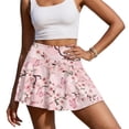 thumbnail image 2 of Xoenoiee Butterfly Cherry Blossom Print Pleated Tennis Skirts for Women High Waist Golf Skort with Built-in Shorts Breathable Athletic Skorts, S, 2 of 7