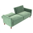 DHP Ivana Tufted Transitional Futon in Light Green Velvet