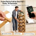 thumbnail image 7 of 2/3/4/5/6/7/8/9 Tier Bamboo Shoe Rack, no Installation Required, Foldable Shoe Rack, Multi-Layered Storage, Strong Load-Bearing Capacity, Space-Saving, for Indoor, Balcony, 7 of 7