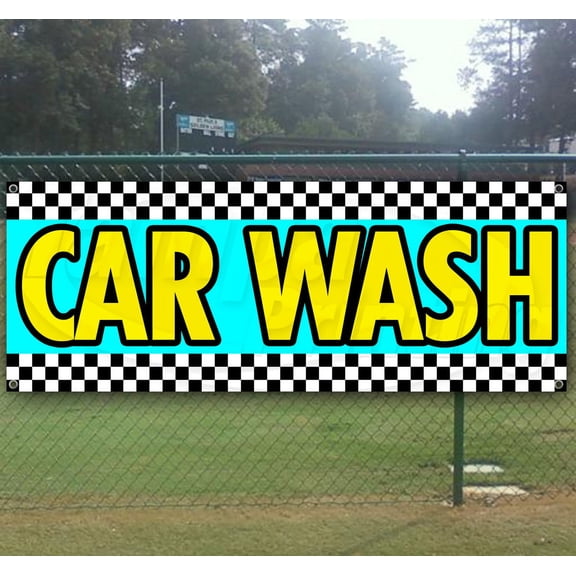 Car Wash 13 oz Vinyl Banner With Metal Grommets