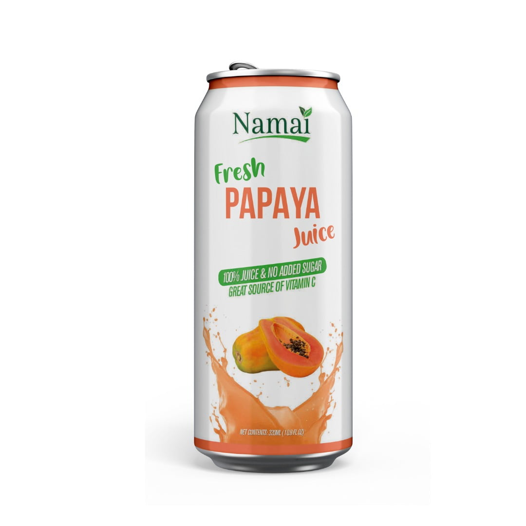 Namai Pure Papaya Juice, 10.8 fl oz Can, 24 Count