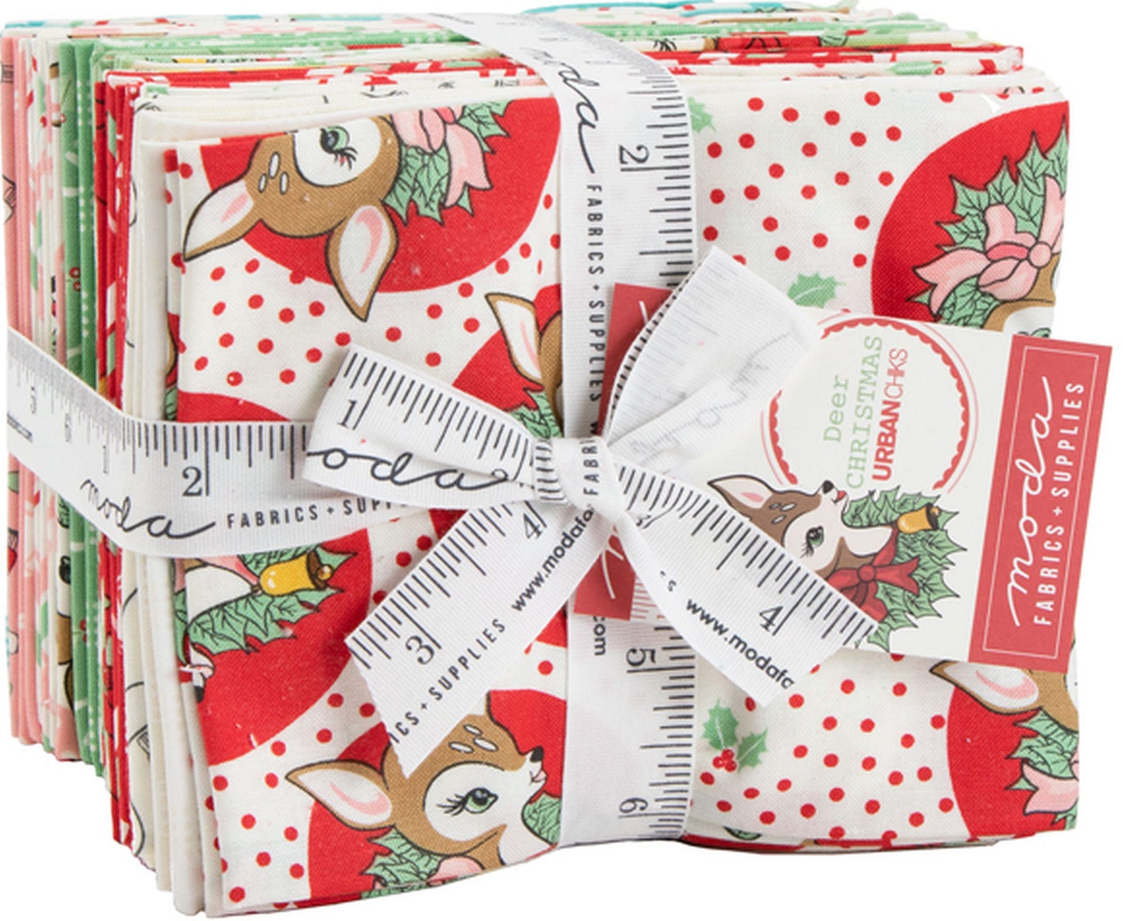 Deer Christmas Moda Fat Quarter Bundle by Urban Chiks 25 18"x22" fat