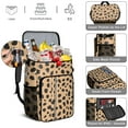 thumbnail image 5 of Travel Cooler Bag - Brown and Black Of Leopard Print Camping Beer Cooler Backpack with Bottle Opener- Waterproof Insulated Picnic Backpacks - Cooler Bag for Beach, 5 of 6