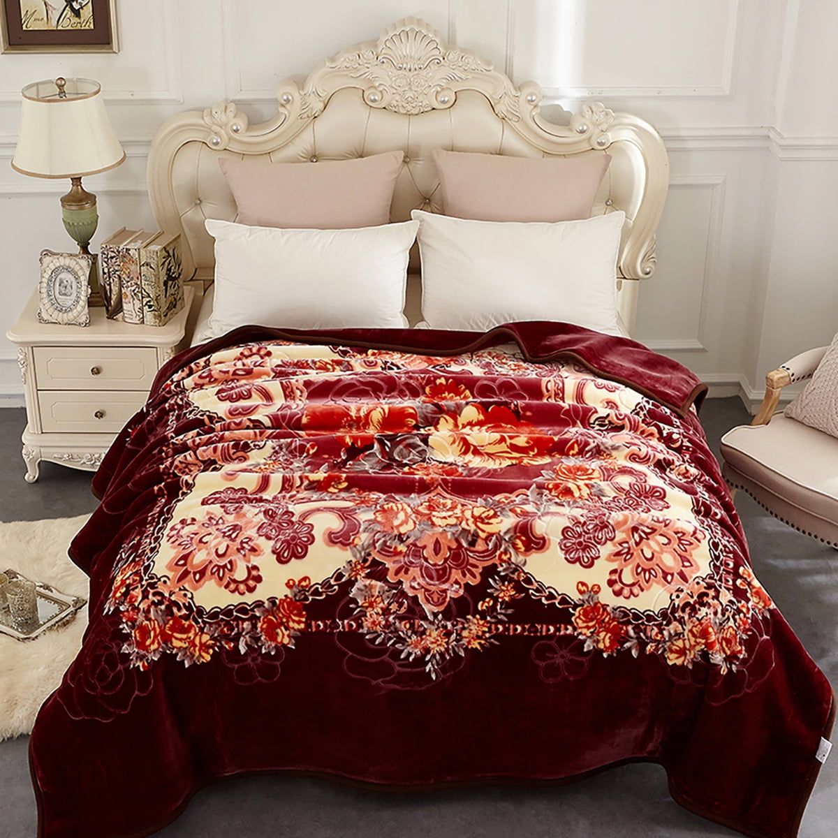 10lbs Printed Heavy Korean Mink Plush Fleece Blanket ...