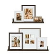 thumbnail image 1 of Kate and Laurel Bordeaux Farmhouse Gallery Floating Shelf and Wall Frame Kit, Set of 8, Multiple Finishes, Assorted Size Frames and Two Display Shelves, 1 of 8