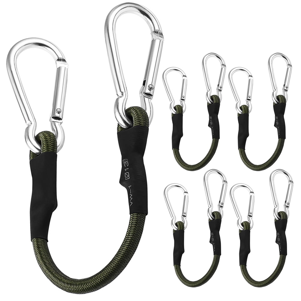 YUNLIGHTS Multi-Color Rubber Bungee Cords with Aluminum Hooks for Outdoor 15Pcs