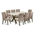 thumbnail image 2 of East West Furniture X-Style 7-piece Wood Dining Room Set in Dahlia Purple, 2 of 6