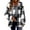 Black, variant on Womens Casual Plaid Shacket Fall And Winter Straight Cardigan Button Pocket Coat