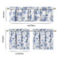 thumbnail image 6 of Retro Wildflower Curtains 24 Inch - 3 Panel Rustic Farmhouse Kitchen Set with Vintage Botanical Print, Boho Chic Rod Pocket Design, 6 of 6