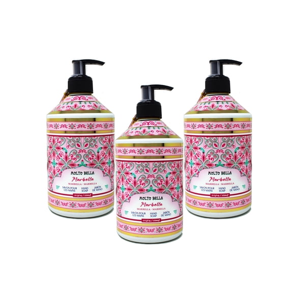Molto Bella Hand Soap, Marbella Scent, 21.3 fl oz 3 Pack