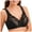 Black, variant on Sport Bras For Women,Front Buckle Sports Bra Plus Size Underwire Underwear Border Front Vest Lace Bra