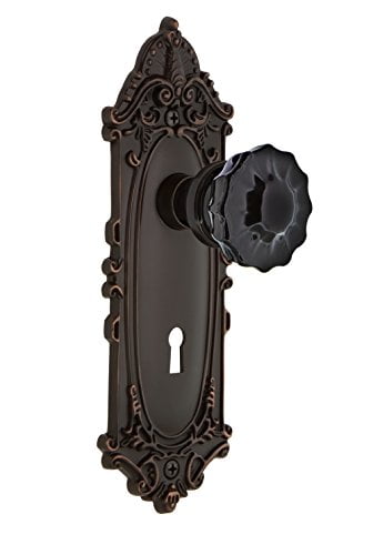 black glass door knobs
