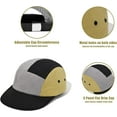 thumbnail image 4 of Zhengup Classic 5 Panel Baseball Cap Low Profile Dad Hat Corduroy Cotton Hat Flat Bill Biker Board Cap Camper Hat, 4 of 9