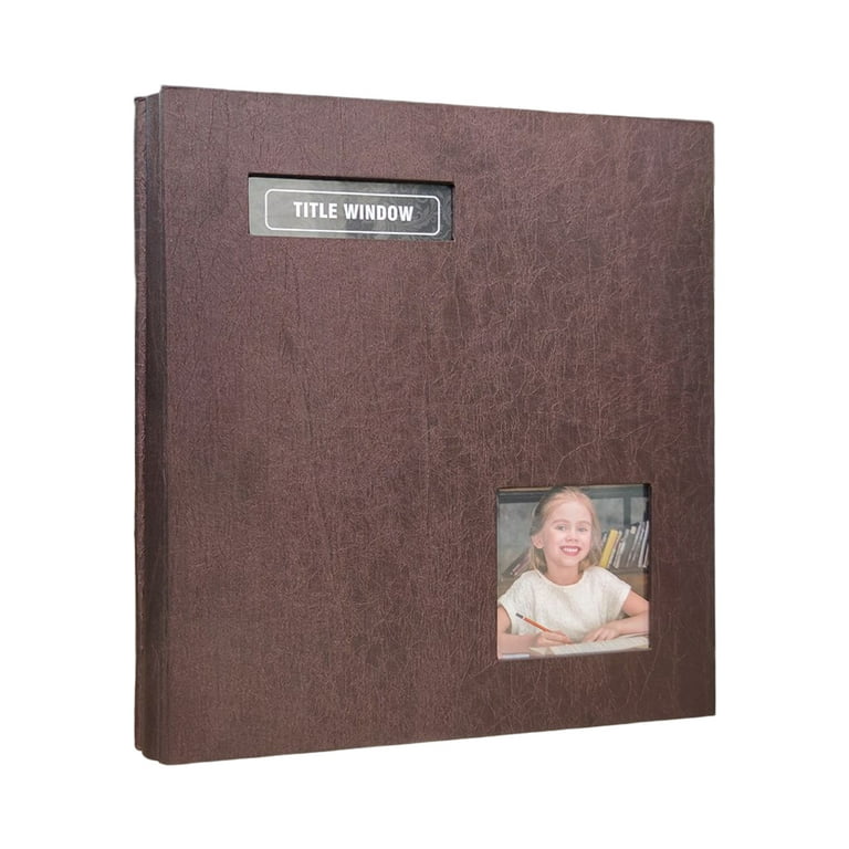 RECUTMS Our Adventure Book Scrapbook Photo Album 80 Pages Retro Brown Hold  160 4X6 Photos 