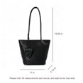 thumbnail image 3 of WeaveCC Women's Woven Leather Tote Bag Large Capacity Shoulder Handbag with Hanging Tag Multiple Colors, 3 of 6