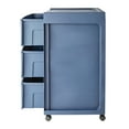 Mainstays 3 Drawer Wide Diamond Plastic Storage Cart, Cove Blue
