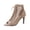 Khaki, variant on Women's High Heel Ankle Boots Peep Toe Mesh Dance Shoes Lace Up Gladiator Sandals for Latin Ballroom Party Evening Wear