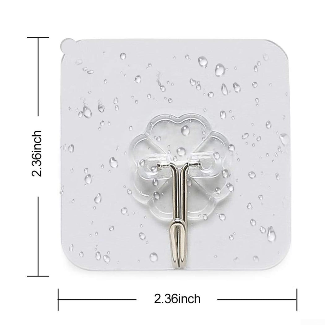 Transparent Strong Sticky Wall Hanging Nail-free Hook Kitchen Bathroom 