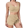 thumbnail image 2 of Conjunto de pijama de terciopelo de doble cara para mujer, para casa, invierno, 1 camiseta + 1 pantalón, camiseta y pantalón de poliéster., 2 of 6