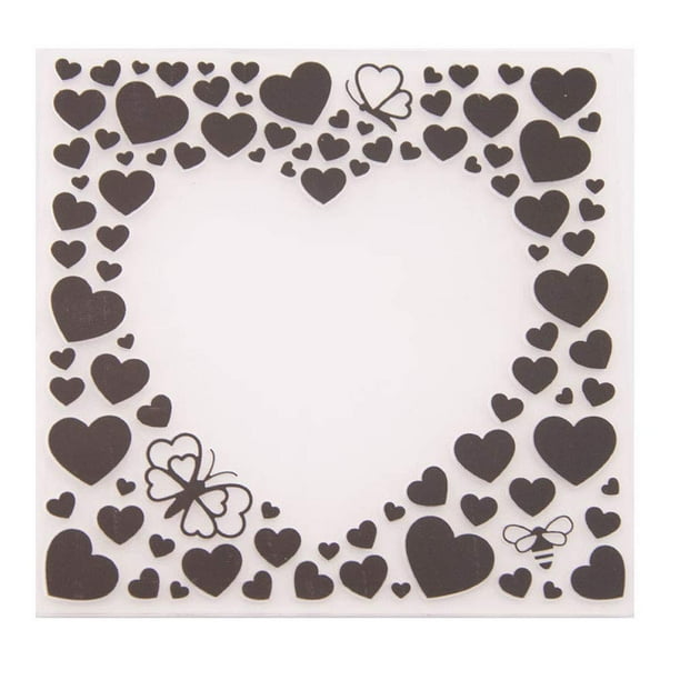 Carpetas de plástico en relieve con forma de corazón y mariposa de 5 pulgadas para hacer tarjetas de álbum de recortes, carpetas navideñas para el Día de San Valentín