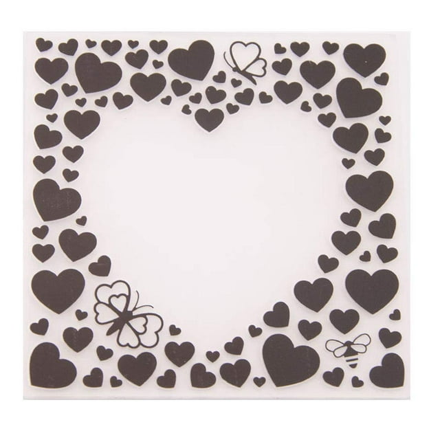Carpetas de plástico en relieve con forma de corazón y mariposa de 5 pulgadas para hacer tarjetas de álbum de recortes, carpetas navideñas para el Día de San Valentín