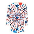 thumbnail image 5 of American Flag Shirts Womens Red White and Blue Shirts for Women Patriotic T Shirts Women Patriotic Tops for Women Fourth of July Tees Casual Crewneck 3/4 Sleeve Loose T Shirt Ladies Blouses Shirts, 5 of 5