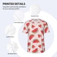 thumbnail image 3 of KLL Watermelon for Men's Baseball Shirts,Short Sleeve Casual Shirts Button Down Shirt for Men Beach Summer Wedding Shirt-3X-Large, 3 of 7