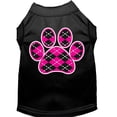 thumbnail image 5 of Pet Dog  Cat Shirt Screen Printed, "Argyle Paw Pink", 5 of 8