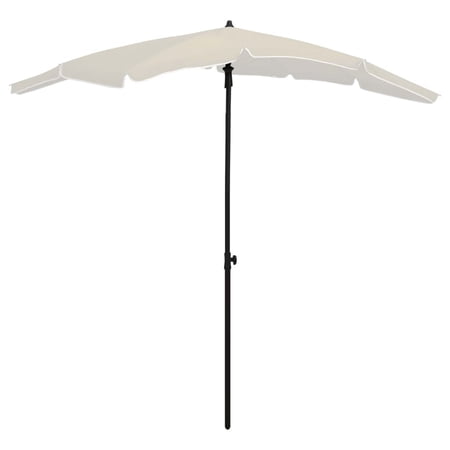 Andoer Garden Parasol with Pole 78.7 x51.2  Sand