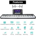 thumbnail image 6 of iMeshbean 88 Key Electric Piano Keyboard Portable Semi Weighted Full Size Key w/Pedal &Bag, Black, 6 of 15