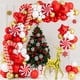 thumbnail image 2 of Kit de arco de guirnalda de globos de Navidad, guirnalda de globos rojos blancos metálicos dorados, globos de bastón de caramelo de reno de aluminio JAMW Sencillez, 2 of 5