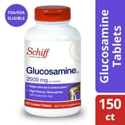 Schiff Glucosamine 2000mg (per serving) Tablets (150 count), Joint Care Supplement With Hyaluronic Acid To Help Support Joint Mobility & Flexibility*