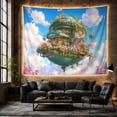 thumbnail image 5 of Floral Garden Tiered with Floating Vessel Combines Elements, Mystical Fantasy for Space Lovers, Galaxy Room Decor, Mother'S Day Gift, Tapestry Wall Hanging for Bedroom and Dorm, 5 of 6