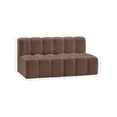thumbnail image 3 of Meridian Furniture Arc Brown Vegan Leather Modular Sectional, 3 of 12