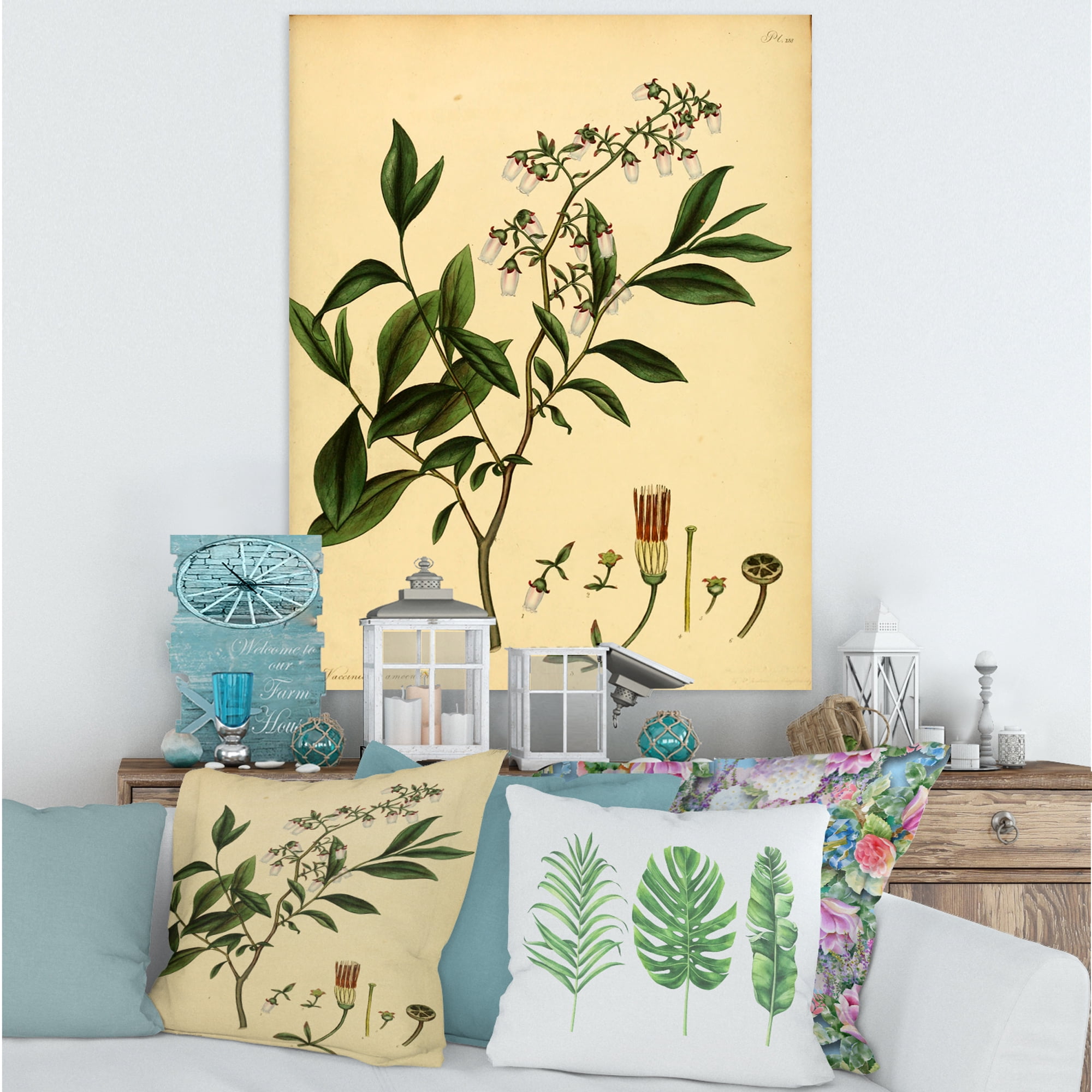 Designart ' Ancient Plant Life V ' Traditional Canvas Wall Art Print